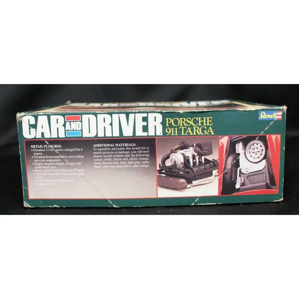 Revell Car And Driver 1/24 Scale Porsche 911 Targa Model Kit Classic Detail 7461